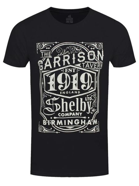 men's t-shirts peaky blinders garrison pub black t-shirt, White;black