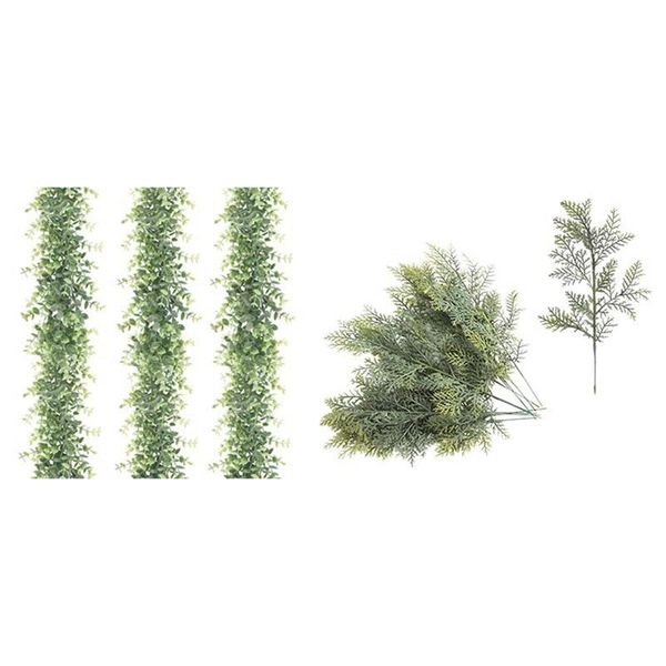 decorative flowers & wreaths 3 pack artificial eucalyptus garland with 20 cedar sprigs
decorative flowers & wreaths 3 pack artificial eucalyptus garland with 20 cedar sprigs