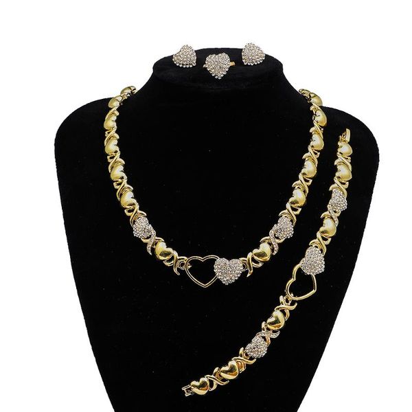earrings & necklace bracelet set hip hop fashion prom ear studs ring zircon heart rings jewelry for men women, Silver
earrings & necklace bracelet set hip hop fashion prom ear studs ring zircon heart rings jewelry for men women, Silver