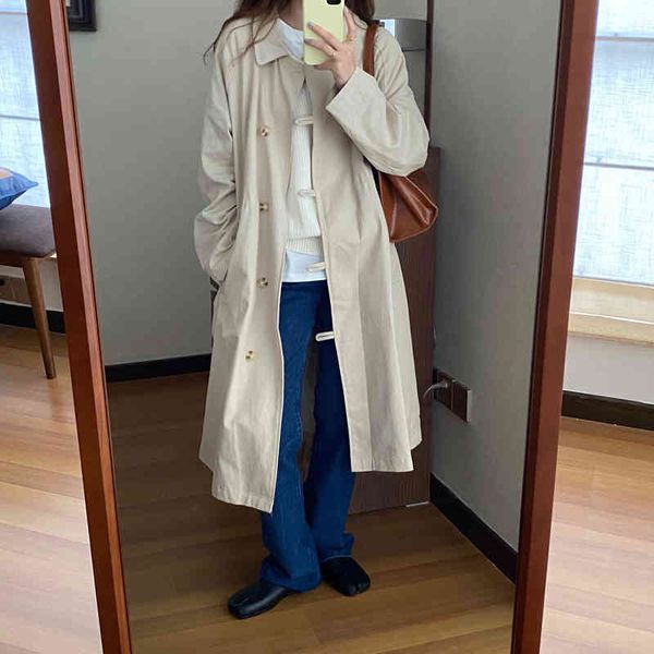 wool solid chic casual oversize trench coats retro elegant cardigans fashion loose female windbreaker ol, Black
wool solid chic casual oversize trench coats retro elegant cardigans fashion loose female windbreaker ol, Black