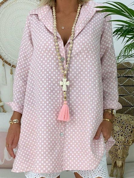women's autumn loose casual dot blouse shirt long sleeve polka beach or ol ladies' plus size s-3xl blouses & shirts, White
women's autumn loose casual dot blouse shirt long sleeve polka beach or ol ladies' plus size s-3xl blouses & shirts, White