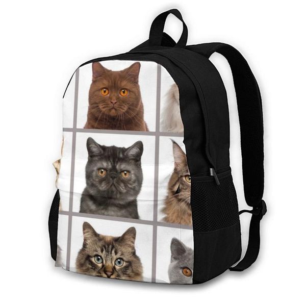 backpack funny cat heads shoulder bag casual women teenage girl school bagpack 
backpack funny cat heads shoulder bag casual women teenage girl school bagpack