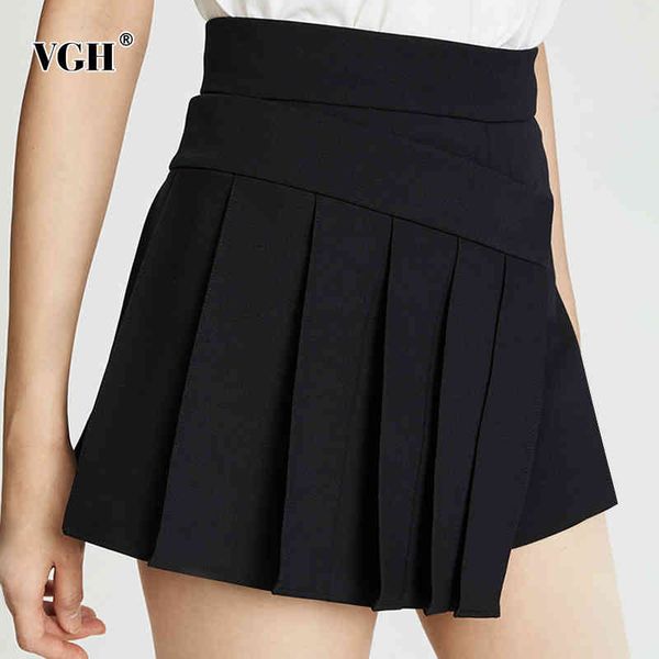 vgh irregular pleated mini skirt for women high waist solid minimalist black skirts female fashion new clothing summer tide 210421
vgh irregular pleated mini skirt for women high waist solid minimalist black skirts female fashion new clothing summer tide 210421