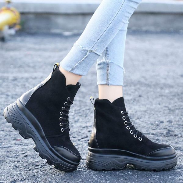 boots platform thick bottom chunky sneakers ankle for women shoes woman plus size lace up flock autumn winter botas mujer, Black
boots platform thick bottom chunky sneakers ankle for women shoes woman plus size lace up flock autumn winter botas mujer, Black