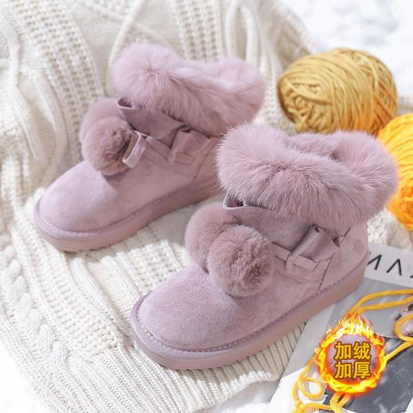 boots snow women's fur one autumn and winter plus velvet thick short warm bread shoes versatile, Black
boots snow women's fur one autumn and winter plus velvet thick short warm bread shoes versatile, Black