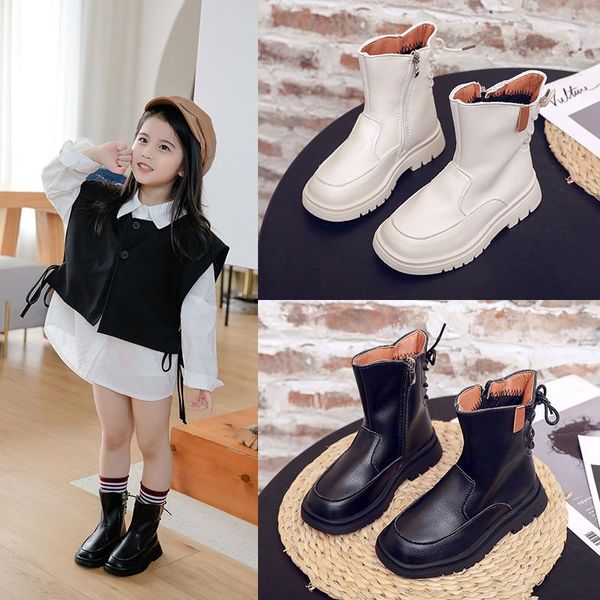 boots girls leather 2021 british style shoes autumn children' mid-tube waterproof for party fashion, Black;grey
boots girls leather 2021 british style shoes autumn children' mid-tube waterproof for party fashion, Black;grey
