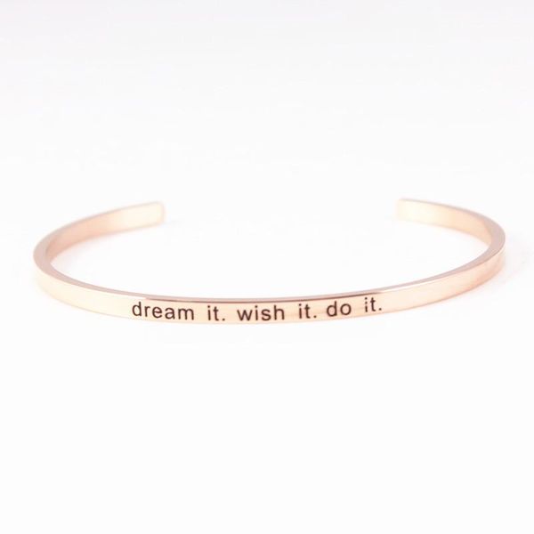 bangle gold est inspirational quote mantra bracelets stainless steel open cuff fashion women female jewelry, Black
bangle gold est inspirational quote mantra bracelets stainless steel open cuff fashion women female jewelry, Black