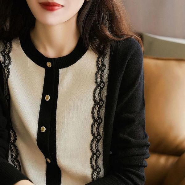 women's knits & tees 2021 women spring autumn fashion loose cardigan outwear female long sleeve knitted coats lace patchwork sweater ja, White
women's knits & tees 2021 women spring autumn fashion loose cardigan outwear female long sleeve knitted coats lace patchwork sweater ja, White