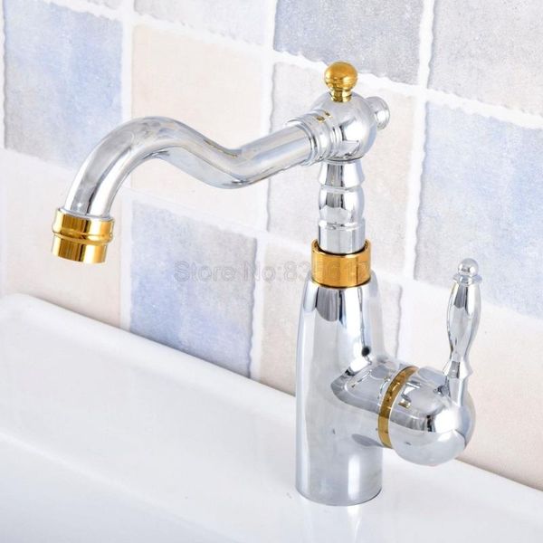 polished chrome & gold color brass bathroom vessel sink faucet single handle swivel spout mixer tap hole tsf813 faucets
polished chrome & gold color brass bathroom vessel sink faucet single handle swivel spout mixer tap hole tsf813 faucets