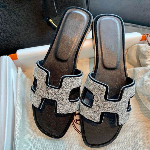 original pure handmade h-slippers women's leather h-type sandals wear summer drill surface flat bottomed open toe middle heel ysj, Black
original pure handmade h-slippers women's leather h-type sandals wear summer drill surface flat bottomed open toe middle heel ysj, Black