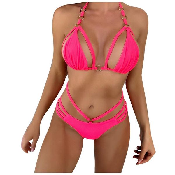 women's swimwear bikini halter bandage solid gathered tethered beach bathing suit backless split swimsuit #m, White;black
women's swimwear bikini halter bandage solid gathered tethered beach bathing suit backless split swimsuit #m, White;black