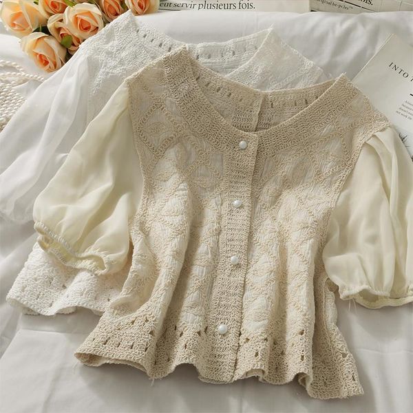 women's blouses & shirts women fashion outdoor casual short sleeve blouse ladies ol sweet girls student elegant daily basic, White
women's blouses & shirts women fashion outdoor casual short sleeve blouse ladies ol sweet girls student elegant daily basic, White