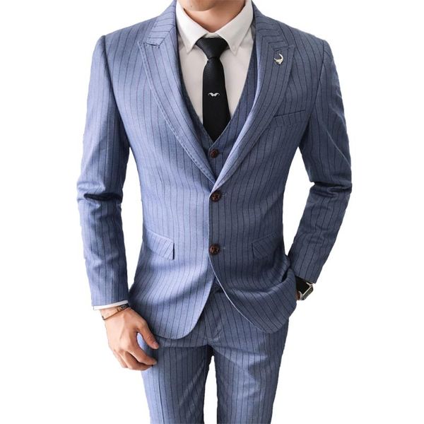men's suits & blazers 3pieces suit men fashion stripe male mens dinner party prom tuxedos groomsmen wedding dress 4xl-m, White;black
men's suits & blazers 3pieces suit men fashion stripe male mens dinner party prom tuxedos groomsmen wedding dress 4xl-m, White;black