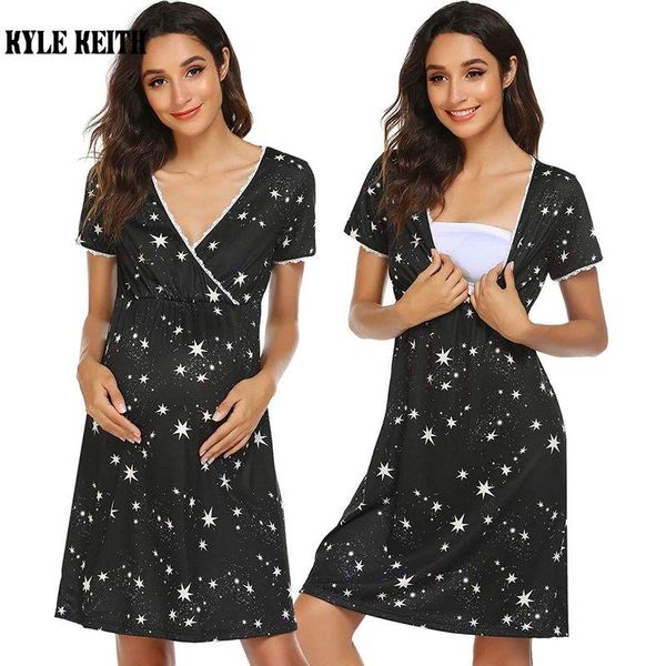 maternity dresses women's short sleeve dress print flower nightgown pregnancy gown breastfeeding clothes pijamas de mujer, White
maternity dresses women's short sleeve dress print flower nightgown pregnancy gown breastfeeding clothes pijamas de mujer, White