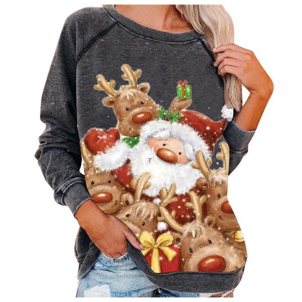 women's hoodies & sweatshirts womens santa claus prints o neck christmas print loose long sleeve sweatshirt pullover ropa navidad year, Black
women's hoodies & sweatshirts womens santa claus prints o neck christmas print loose long sleeve sweatshirt pullover ropa navidad year, Black