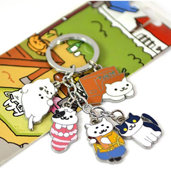 keychains fashion neko atsume key chains cute cat keychain cosplay keyring charm accessory pendant ornament for bags friend gift, Silver
keychains fashion neko atsume key chains cute cat keychain cosplay keyring charm accessory pendant ornament for bags friend gift, Silver