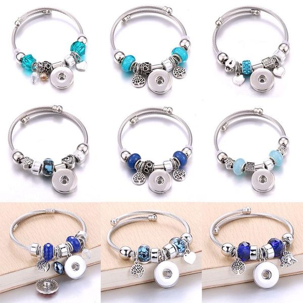 charm bracelets 18mm snap bracelet diy trendy blue crystal stretch women's fashion jewelry party gift brand accessories, Golden;silver
charm bracelets 18mm snap bracelet diy trendy blue crystal stretch women's fashion jewelry party gift brand accessories, Golden;silver