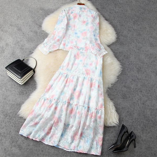 skirt women's set spring summer skirt suit ladies sweet raiow color embroidery long sleeve shirts+long maxi skirts, White
skirt women's set spring summer skirt suit ladies sweet raiow color embroidery long sleeve shirts+long maxi skirts, White
