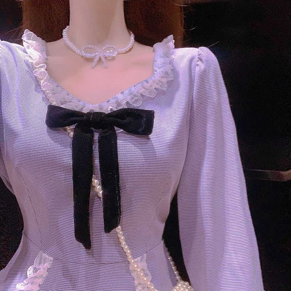 casual dresses bule lolita eleagnt bow lace patchwrok sweet female sleeve knee length korean style chic fall women qzy8, Black;gray
casual dresses bule lolita eleagnt bow lace patchwrok sweet female sleeve knee length korean style chic fall women qzy8, Black;gray