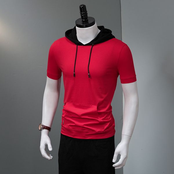 men's t-shirts men patchwork hooded t-shirt cotton pullover hoodie short sleeve pocket tshirt summer fashion clothing fz8a, White;black
men's t-shirts men patchwork hooded t-shirt cotton pullover hoodie short sleeve pocket tshirt summer fashion clothing fz8a, White;black