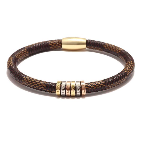 new stainless steel cowhide striped bracelet love couple bracelet alloy magnetic buckle letter bracelet, Golden;silver
new stainless steel cowhide striped bracelet love couple bracelet alloy magnetic buckle letter bracelet, Golden;silver