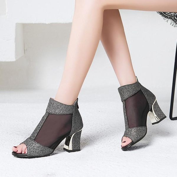 retor summer gladiator sandals boots women mesh peep toe chunky block square high heels lady shoes dress, Black
retor summer gladiator sandals boots women mesh peep toe chunky block square high heels lady shoes dress, Black
