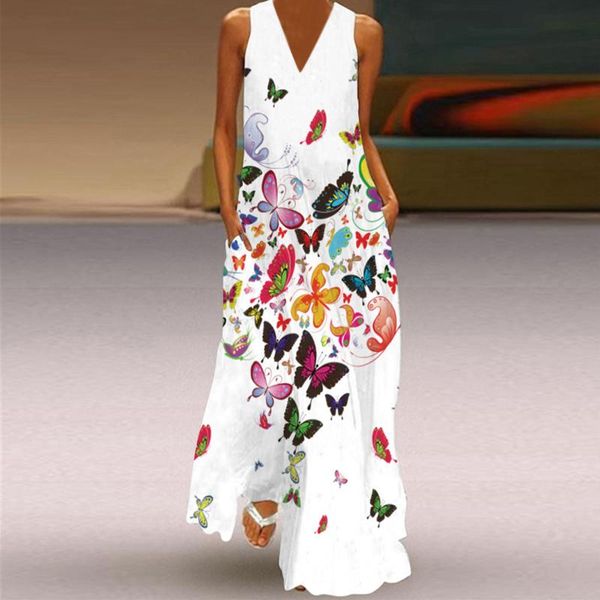 casual dresses boho long dress women butterfly floral print sundress pocket woman v neck summer party maxi robe femme 2021, Black;gray
casual dresses boho long dress women butterfly floral print sundress pocket woman v neck summer party maxi robe femme 2021, Black;gray