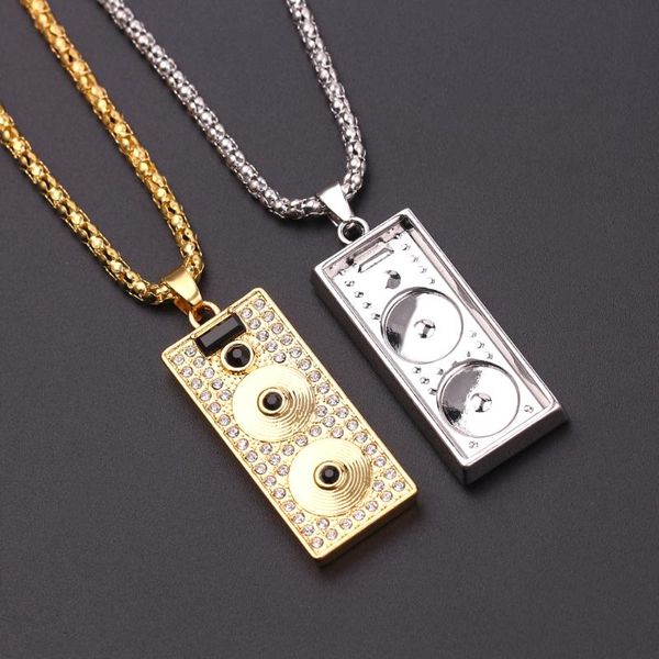 pendant necklaces hip hop dj audio disc player square necklace black crystal white rhinestone thick rock chain for men gift, Silver
pendant necklaces hip hop dj audio disc player square necklace black crystal white rhinestone thick rock chain for men gift, Silver