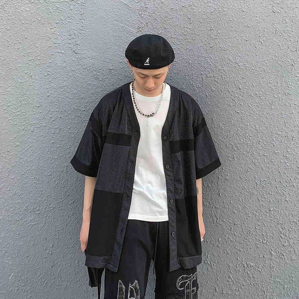 men's casual shirts japanese v striped neck tweaked sleeve short sleeves men oversize casual streetwear will see loose hip hop hawaiia, White;black
men's casual shirts japanese v striped neck tweaked sleeve short sleeves men oversize casual streetwear will see loose hip hop hawaiia, White;black