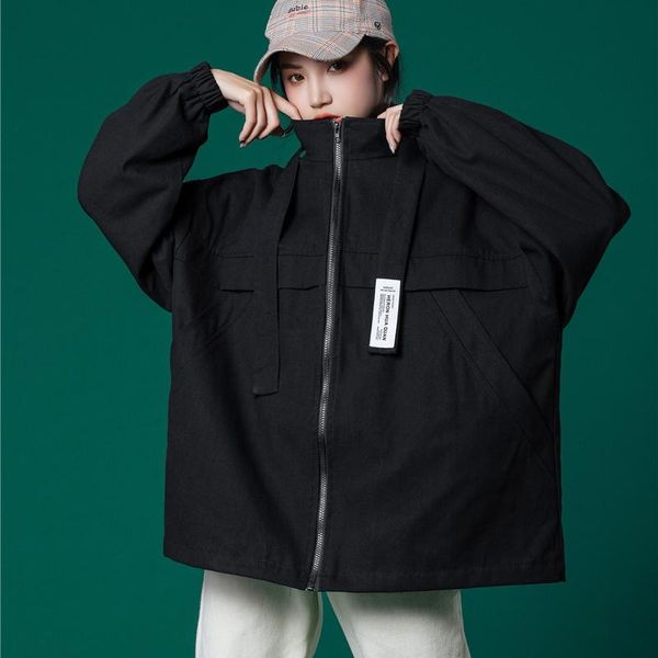 women's jackets 2021 korean safari style jacket women spring and autumn solid loose stand neck sample zipper coat, Black;brown
women's jackets 2021 korean safari style jacket women spring and autumn solid loose stand neck sample zipper coat, Black;brown