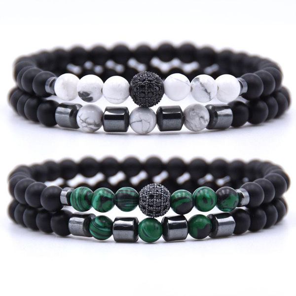 beaded, strands 6mm natural stone beads bracelet 2pcs/set cz ball beaded bracciali femme friends bracelets for women men jewelry mens bilekl, Black
beaded, strands 6mm natural stone beads bracelet 2pcs/set cz ball beaded bracciali femme friends bracelets for women men jewelry mens bilekl, Black