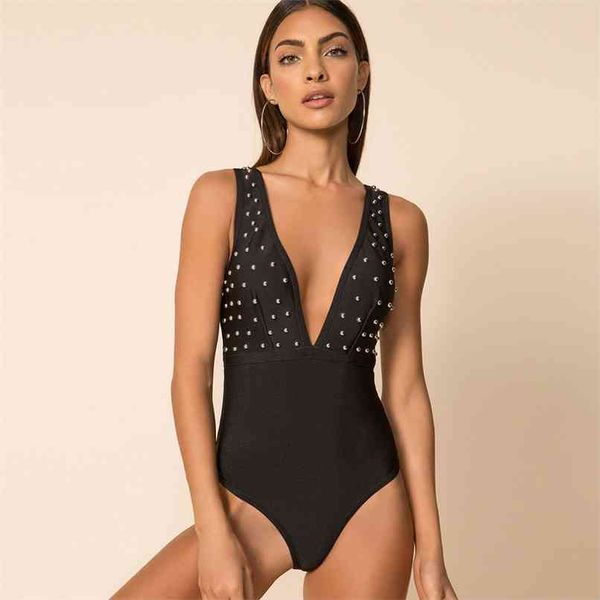 summer women black beading bandage bikini bodysuits v neck club runway party femal bodycon rompers 210507, White;black
summer women black beading bandage bikini bodysuits v neck club runway party femal bodycon rompers 210507, White;black