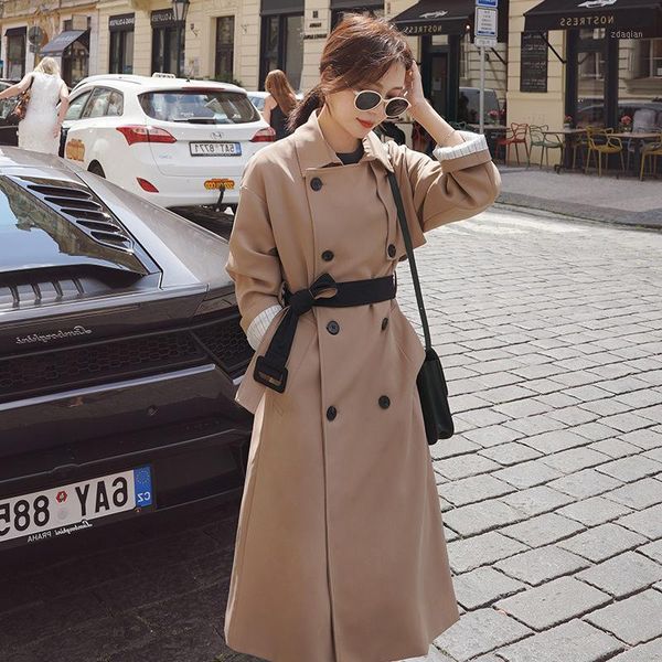 women's trench coats brand fashion women coat colorblock long double-breasted with belt lady windbreaker spring jacket, Tan;black
women's trench coats brand fashion women coat colorblock long double-breasted with belt lady windbreaker spring jacket, Tan;black