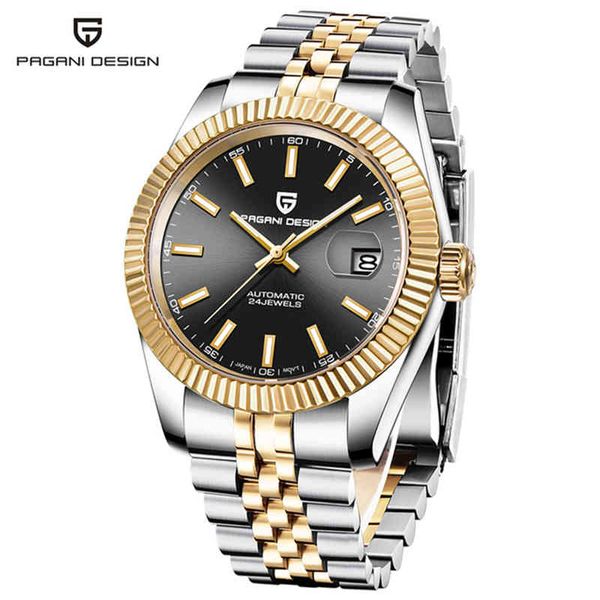 pagani design brand automatic men watches business japan movt mechanical watch luxury stainless steel dive relogio masculino, Silver
pagani design brand automatic men watches business japan movt mechanical watch luxury stainless steel dive relogio masculino, Silver
