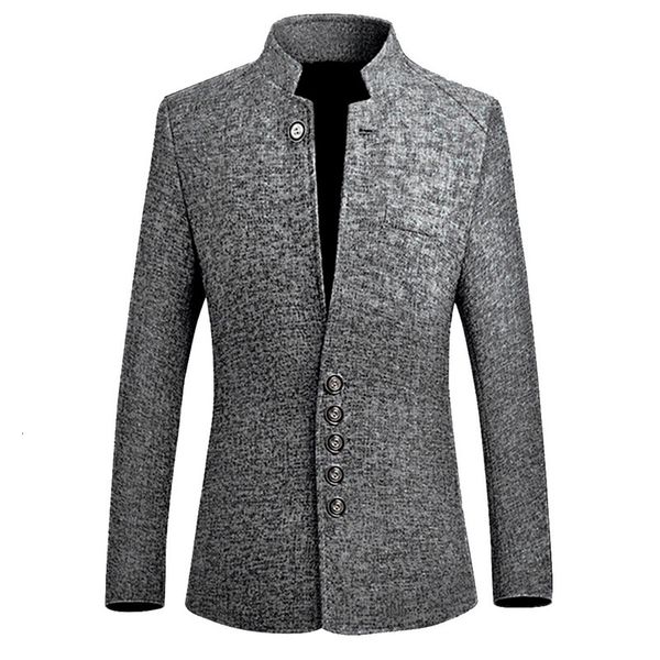 men's jackets spring brand vintage blazer style business autumn casual coats stand collar male slim jacket streetwear chinese men hmbs, Black;brown
men's jackets spring brand vintage blazer style business autumn casual coats stand collar male slim jacket streetwear chinese men hmbs, Black;brown