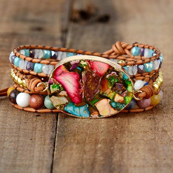 exclusive women wrap bracelets natural stone rhinestone 3 layers leather cuff bracelet femme bracelets gifts dropship a, Golden;silver
exclusive women wrap bracelets natural stone rhinestone 3 layers leather cuff bracelet femme bracelets gifts dropship a, Golden;silver