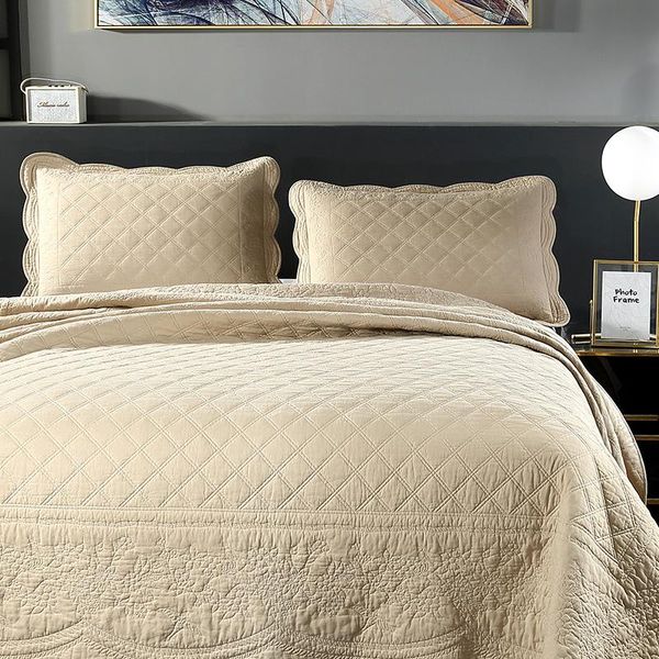 comforters & sets solid embroidered quilt set and pillow shams 3-piece cotton bedspread quilted coverlets bed cover sheets king queen size
comforters & sets solid embroidered quilt set and pillow shams 3-piece cotton bedspread quilted coverlets bed cover sheets king queen size