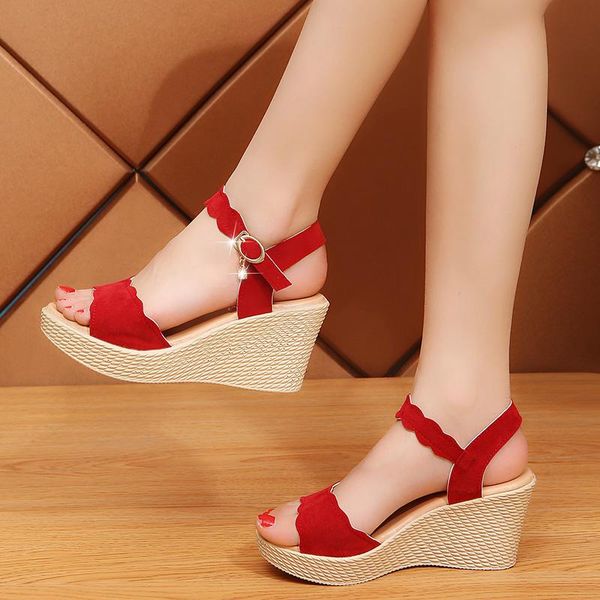 sandals summer wild comfortable women's high heel waterproof platform female chunky wedge, Black
sandals summer wild comfortable women's high heel waterproof platform female chunky wedge, Black