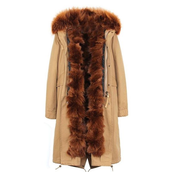 women's fur & faux luxury raccoon hooded parka x-long coat for autumn and winter liner extension real long, Black
women's fur & faux luxury raccoon hooded parka x-long coat for autumn and winter liner extension real long, Black