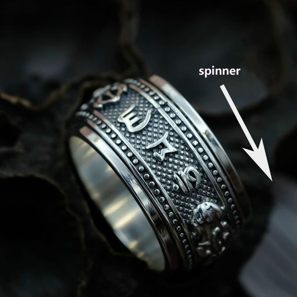 cluster rings 925 sterling silver for men buddhism six word truth tibetan vintage guanyin bodhisattva, Golden;silver
cluster rings 925 sterling silver for men buddhism six word truth tibetan vintage guanyin bodhisattva, Golden;silver