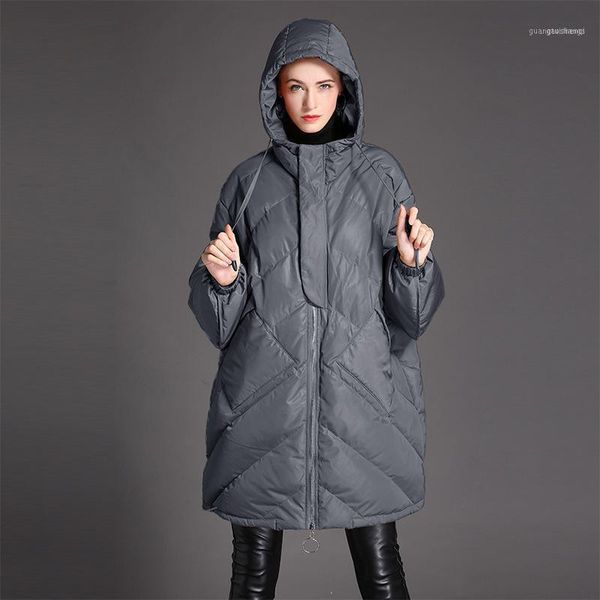 european white duck down coat loose plus size hat parka winter jacket women snow wear oversize clothes qh0051, Black
european white duck down coat loose plus size hat parka winter jacket women snow wear oversize clothes qh0051, Black