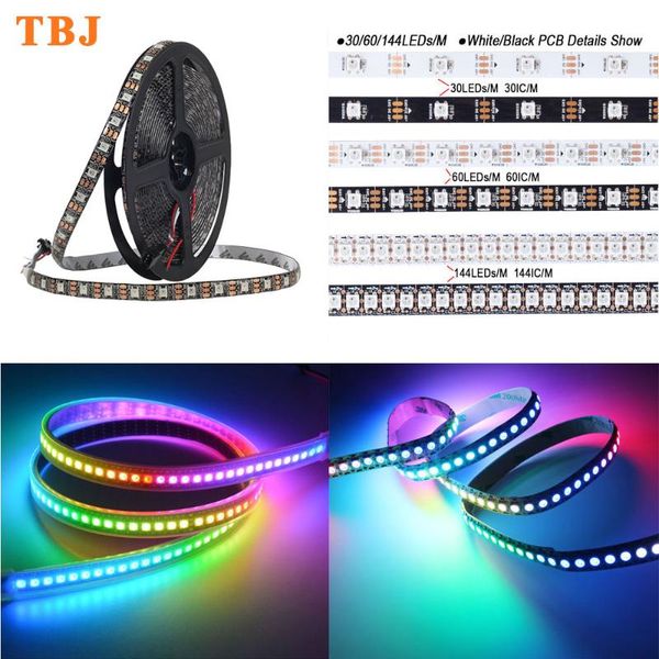 strips dc5v ws2812b led strip light 5m rgb 30/60/144 led/m ic individual addressable
strips dc5v ws2812b led strip light 5m rgb 30/60/144 led/m ic individual addressable