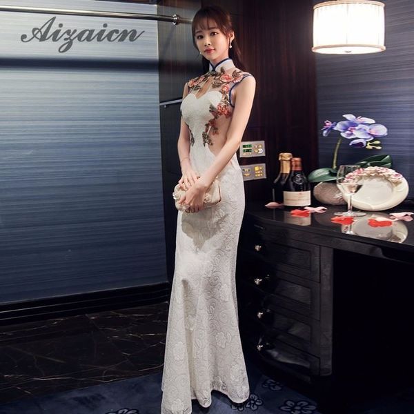 ethnic clothing perspective mesh cheongsam backless embroidery long qipao white traditional chinese oriental evening dress vintage qi pao x2, Red
ethnic clothing perspective mesh cheongsam backless embroidery long qipao white traditional chinese oriental evening dress vintage qi pao x2, Red