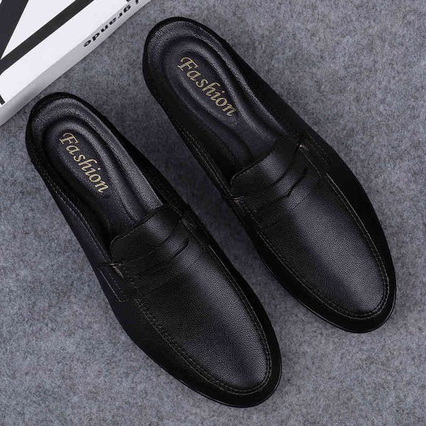 dress shoes summer men's casual half for brand loafers leather slipper breathable slip on lazy driving i8jc, Black
dress shoes summer men's casual half for brand loafers leather slipper breathable slip on lazy driving i8jc, Black