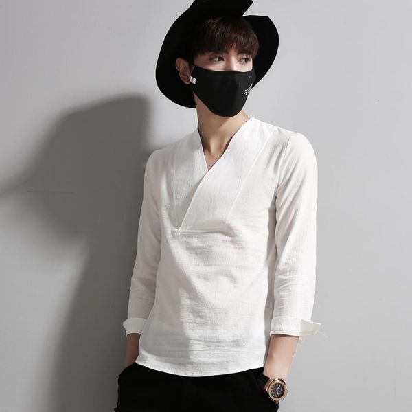 s-5xl 2021 men's clothing singer bigbang personality shirt slim linen male chinese style plus size costumes casual shirts, White;black
s-5xl 2021 men's clothing singer bigbang personality shirt slim linen male chinese style plus size costumes casual shirts, White;black
