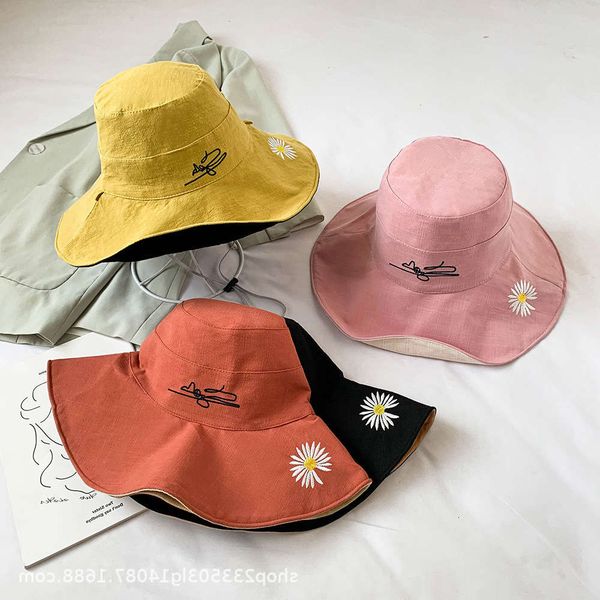 sun hat for children big brim fisherman's korean version summer daisy sunscreen double face women's sun hat, Yellow
sun hat for children big brim fisherman's korean version summer daisy sunscreen double face women's sun hat, Yellow