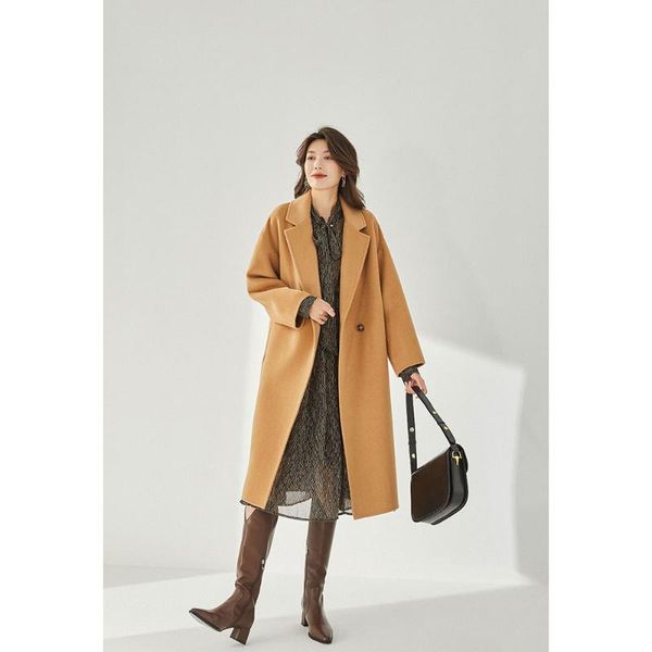 women's wool & blends england style camel women 100% coat big lapel pockets double breasted mid-long thick warm woolen jacket outerwear, Black
women's wool & blends england style camel women 100% coat big lapel pockets double breasted mid-long thick warm woolen jacket outerwear, Black