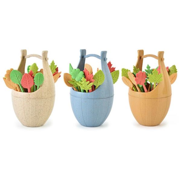 forks 16pcs flower leaf design fruit set wheat straw party bbq cocktail supplies snack cake salad picks toothpick with bucket
forks 16pcs flower leaf design fruit set wheat straw party bbq cocktail supplies snack cake salad picks toothpick with bucket