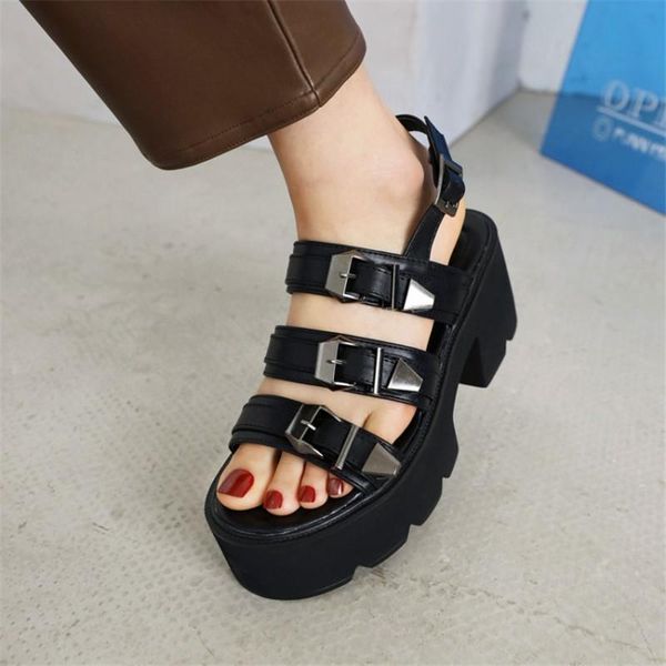retro rome women punk rock gothic sandals buckle high heels chunky platform thick sole shoes street party cool girls 44, Black
retro rome women punk rock gothic sandals buckle high heels chunky platform thick sole shoes street party cool girls 44, Black