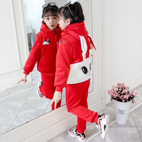 clothing sets zip waistcoat+ hooded outerwear+ pants 3pcs/set autumn children casual sport suit kids girl cute cartoon winter tracksuit outf, White
clothing sets zip waistcoat+ hooded outerwear+ pants 3pcs/set autumn children casual sport suit kids girl cute cartoon winter tracksuit outf, White